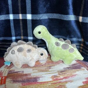 Bellzi Brontosaurus Stegosaurus dinosaur plushies plush toys like new